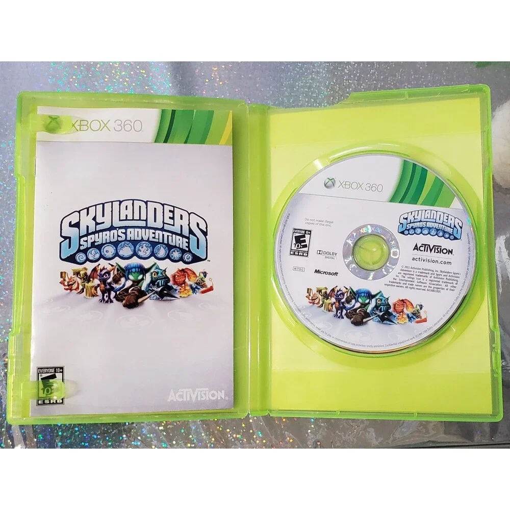 Skylanders Spyros Adventure Xbox 360 Game, Book Battlecast Cards Portal Of Power